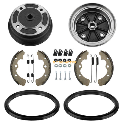 2 x Front Brake Drum & Shoes for Kawasaki Mule 2510 3000 3010 3020 4000 4010