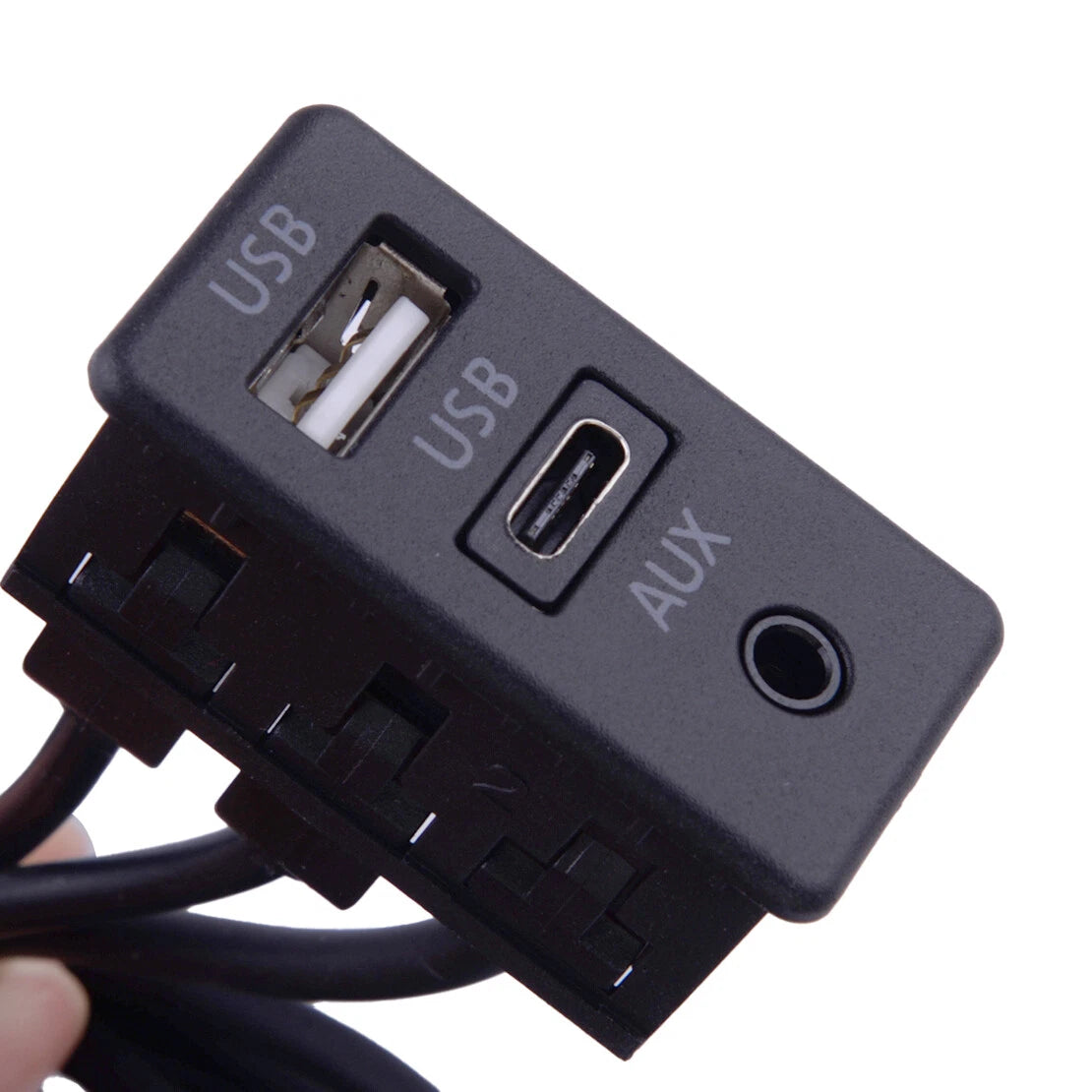 Type-C AUX USB Port Panel Extension Cable Adapter for 1.5M Car Dash