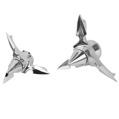 2 x Chrome Front Axle Nut Covers for Harley Dyna Street Bob (2008-2016)