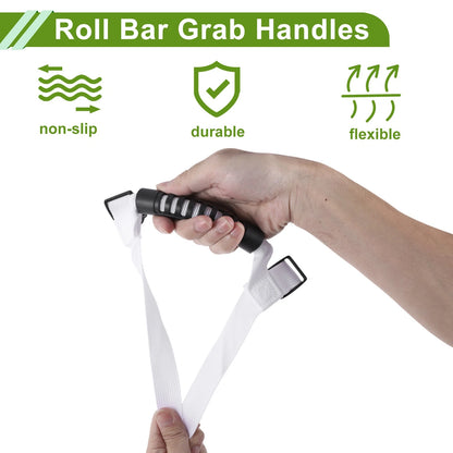 Roll Bar Grab Handles for Jeep Wrangler YJ TJ LJ JK JL 1987-2021 ( White)