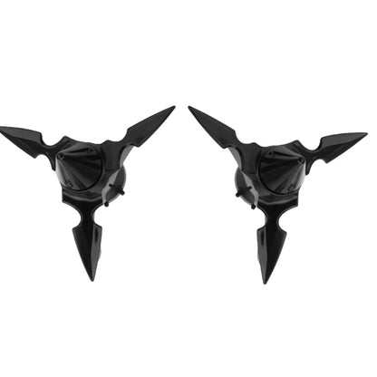 2 x Black Front Axle Nut Covers for Harley Dyna Wide Glide (2010-2016)