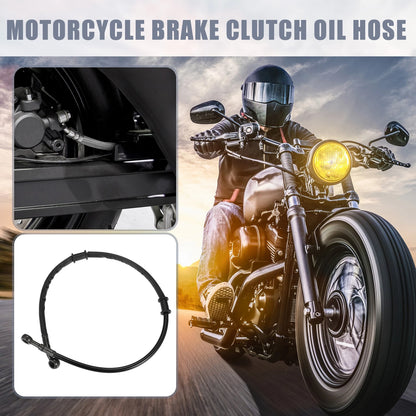 Set 65cm Oil Hose Brake Clutch Throttle Pipe Black for Motorcycle