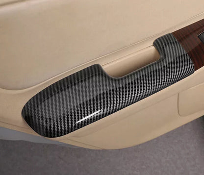 4 x Carbon Fiber Door Handle Armrest Cover Trim Cap for Toyota Corolla (2003–2008)