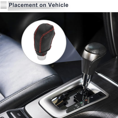 1 Pc Gear Shift Knob Cover for Toyota Camry (2019-2022) Pebbled Black Red