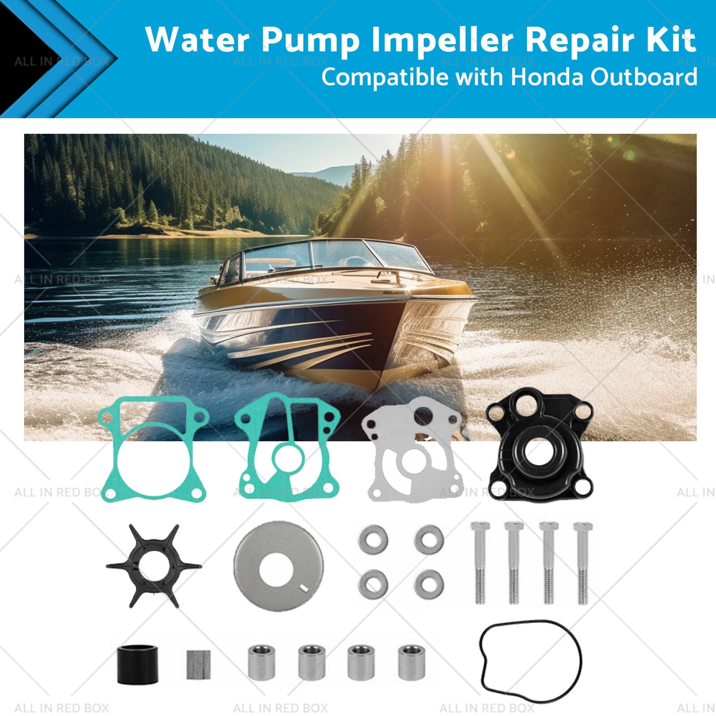 Water Pump Impeller Kit for Honda BF40A BF50A Outboard 40Hp/50Hp (2001-2023)