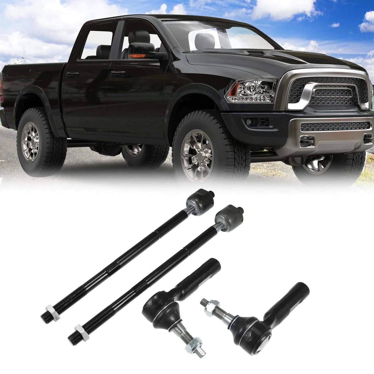 4 x Front Tie Rod for Dodge Challenger Charger (2011-2018) (2011-2019)