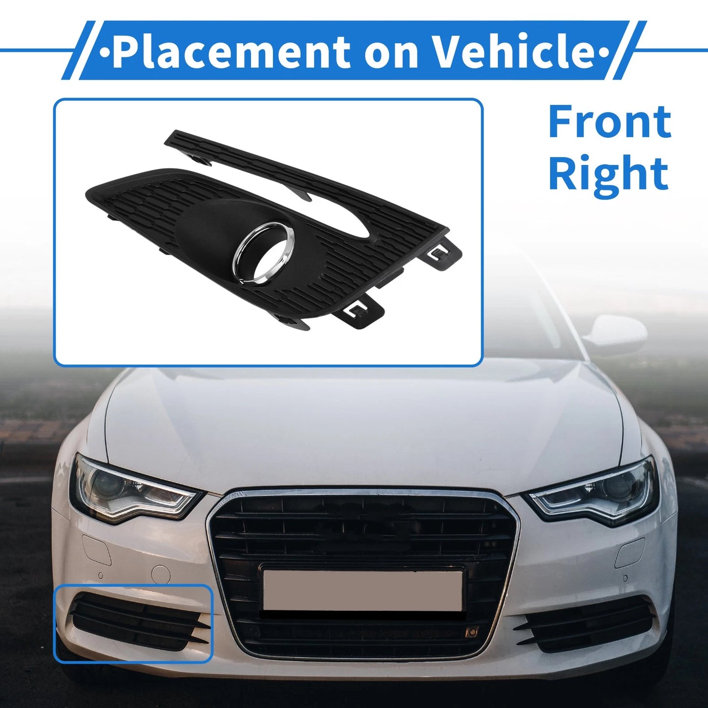 1 Pc Front Right Fog Light Grill for Chevrolet Cruze (2017-2018)