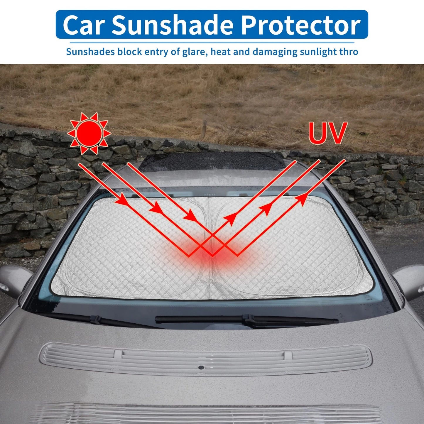 Car Window Cover for Honda N-BOX JF3/JF4 Aluminum Film Foldable Black (2017-2023)