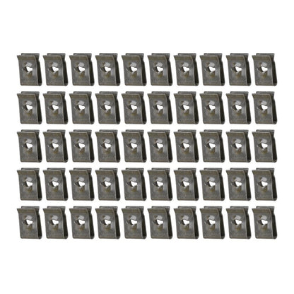 50PC U-Type Groove Clips Fastener Retainers for Car Bumper Inner Fender