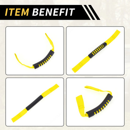 2 x Headrest Grab Handles for Jeep Wrangler (2011-2023) - Yellow Grab Handle