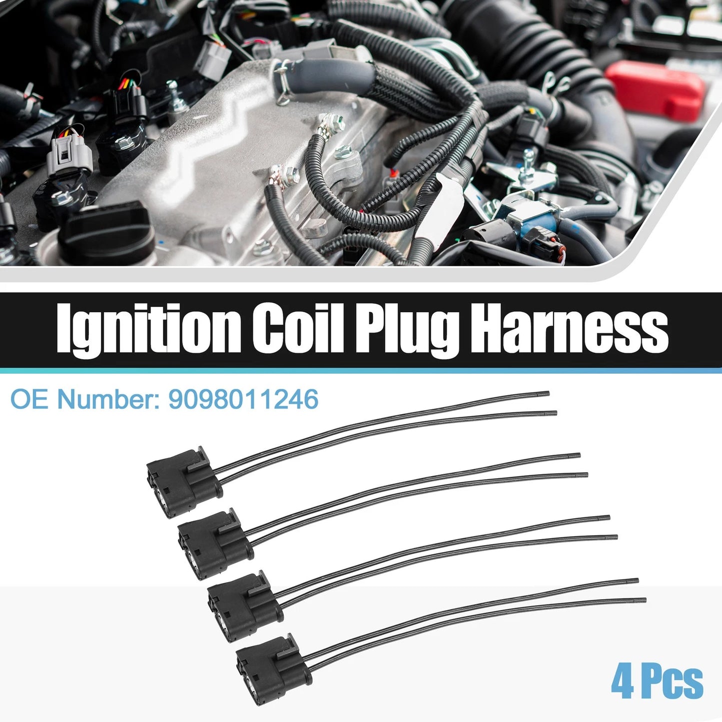 4pcs Ignition Coil Connectors for Toyota 4Runner (1996-2002)
