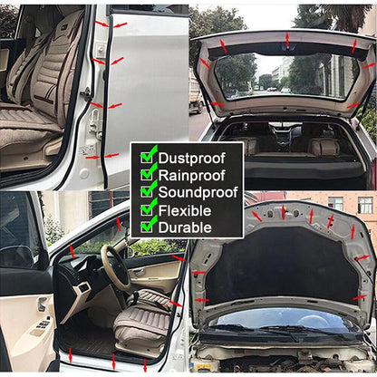 13Ft D-Shape Rubber Door Seal Strip for Ford