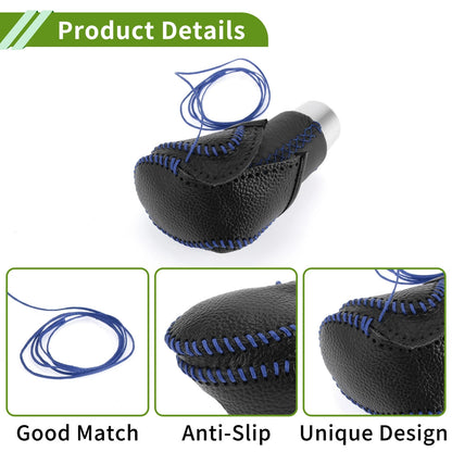 Car Gear Shift Knob Cover for Toyota CH-R (2018-2022) Pebbled Black Blue