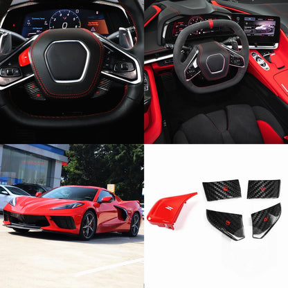5 x Steering Wheel Button Covers for Chevrolet Corvette C8 Z51 (2020-2022)