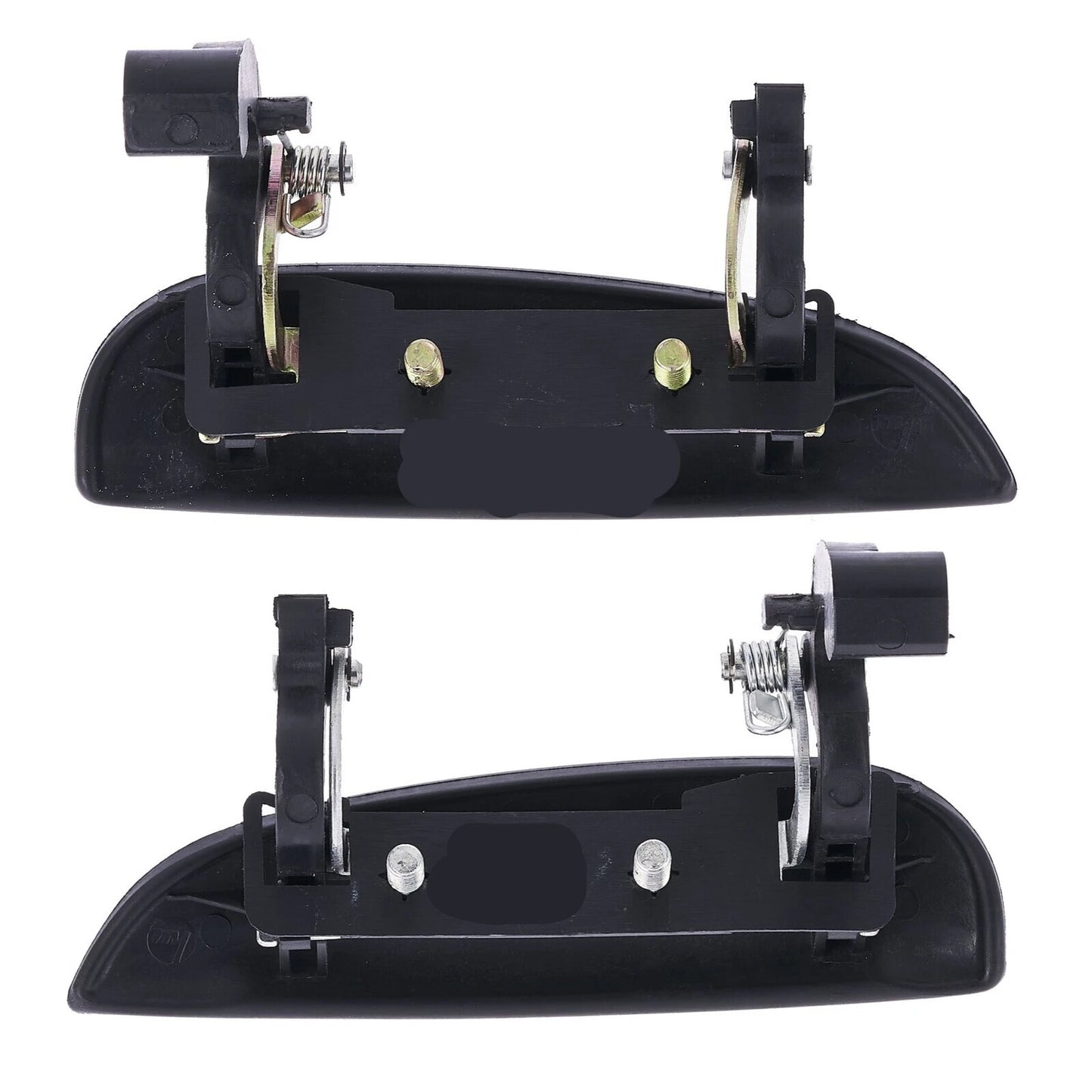 Outer Door Handle Set of 2 for Kia Rio (2002-2005) Black Rear Left & Right