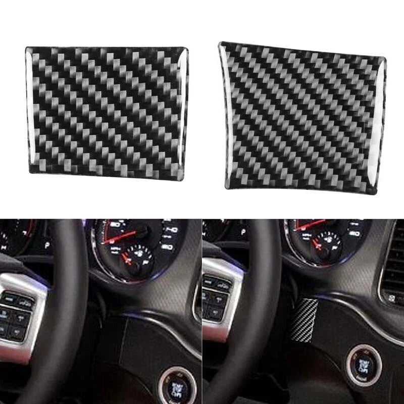 Real Carbon Fiber Lower Steering Wheel Cover Trim Fits Dodge Charger 2011-2014