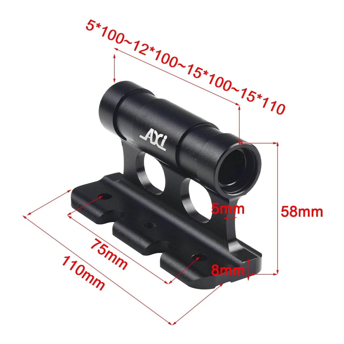 Fork Mount Black Fits Standard 100/110mm Width for Cars/Utes/Trucks/RVs/Boats
