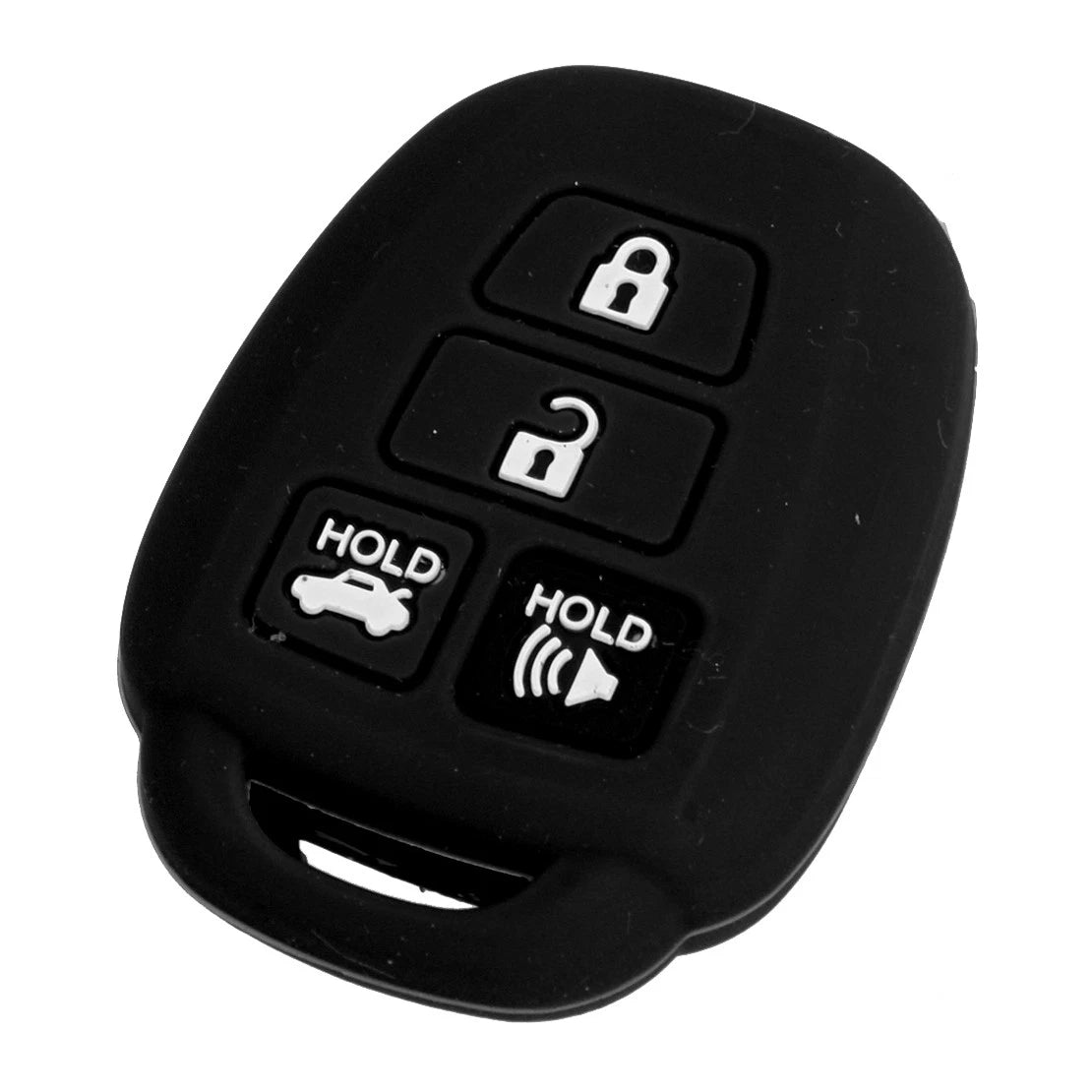 Black Silicone Key Case Cover for Toyota Corolla (2014-2018)