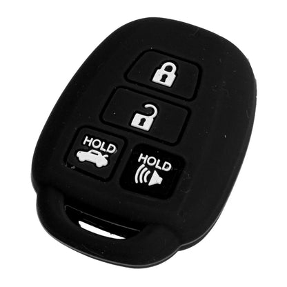 Black Silicone Key Case Cover for Toyota Corolla (2014-2018)