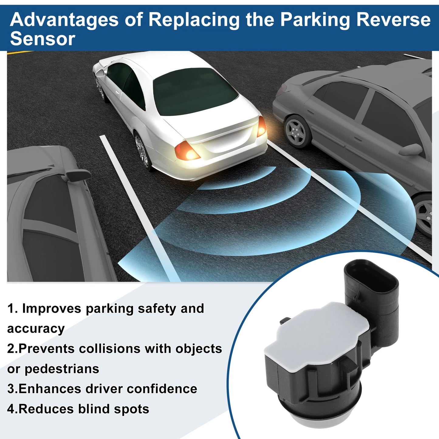 Reverse Backup Parking Sensor for BMW X3 E83 xDrive (2008-2010) Black