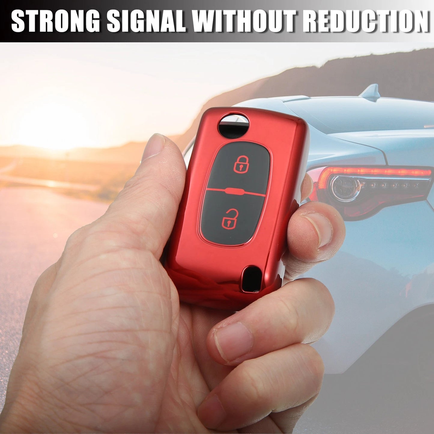 Silicone Smart Key Fob Case Cover for Peugeot