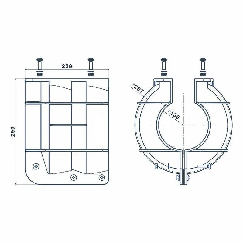 Outboard Propeller Safety Guard for Most Motors 9.9-120HP 9-14 Inches