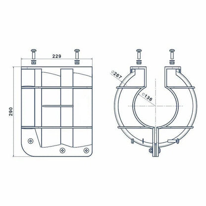 Outboard Propeller Safety Guard for Most Motors 9.9-120HP 9-14 Inches