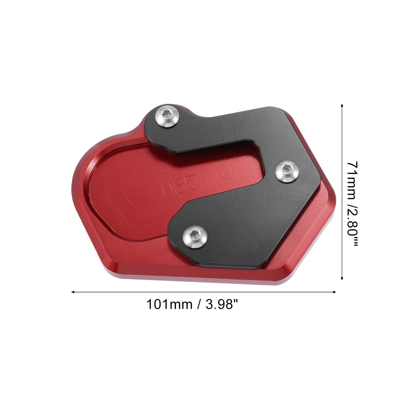 Kickstand Pad Extender for BMW Motorcycle Side Stand Support Plate Red