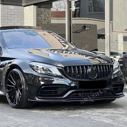 Front Spoiler Lip Splitter Kit for Benz C Class W205 C63 AMG (2015-2022)