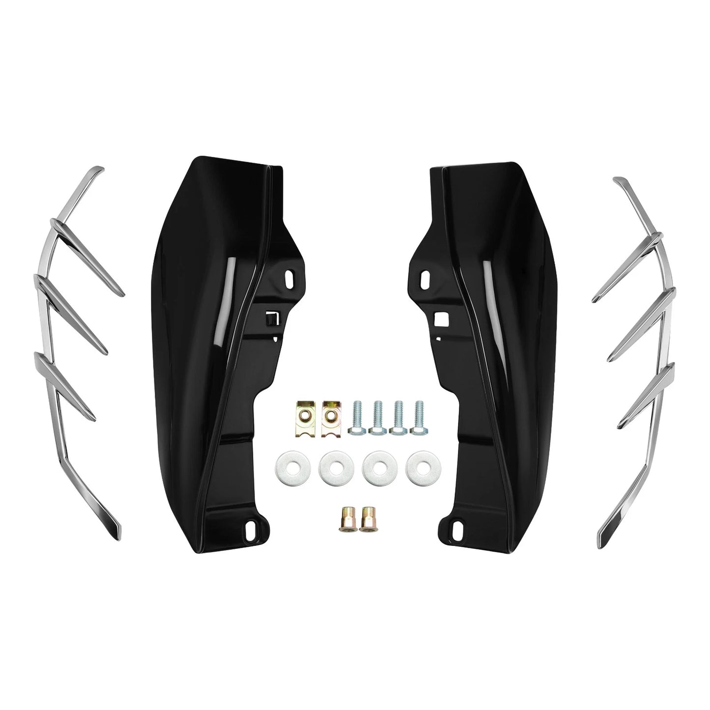 Chrome/Black Mid-Frame Air Deflector Trim for Harley Touring Trike (2009-2023)