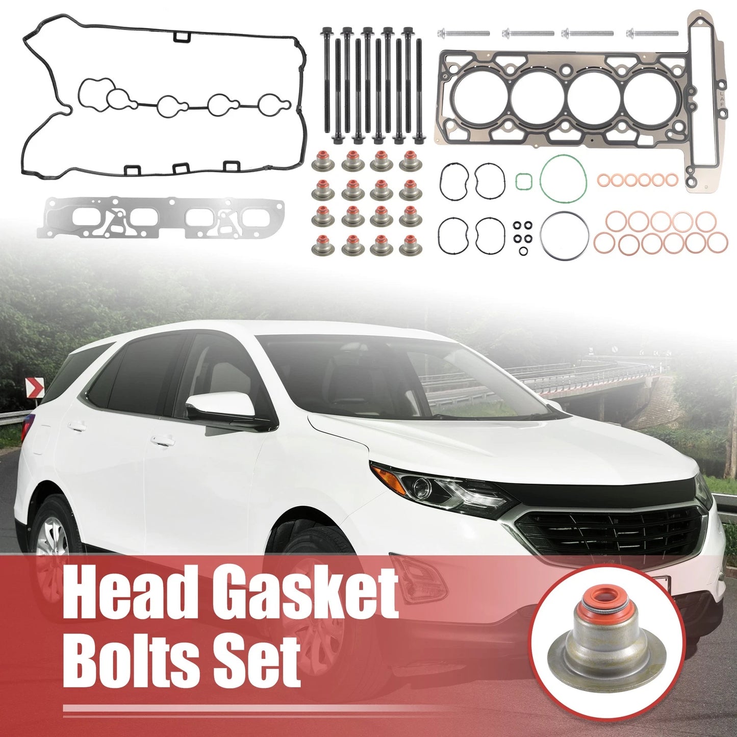 Set Cylinder Head Gasket with Bolts for Chevy Equinox (2010–2017)