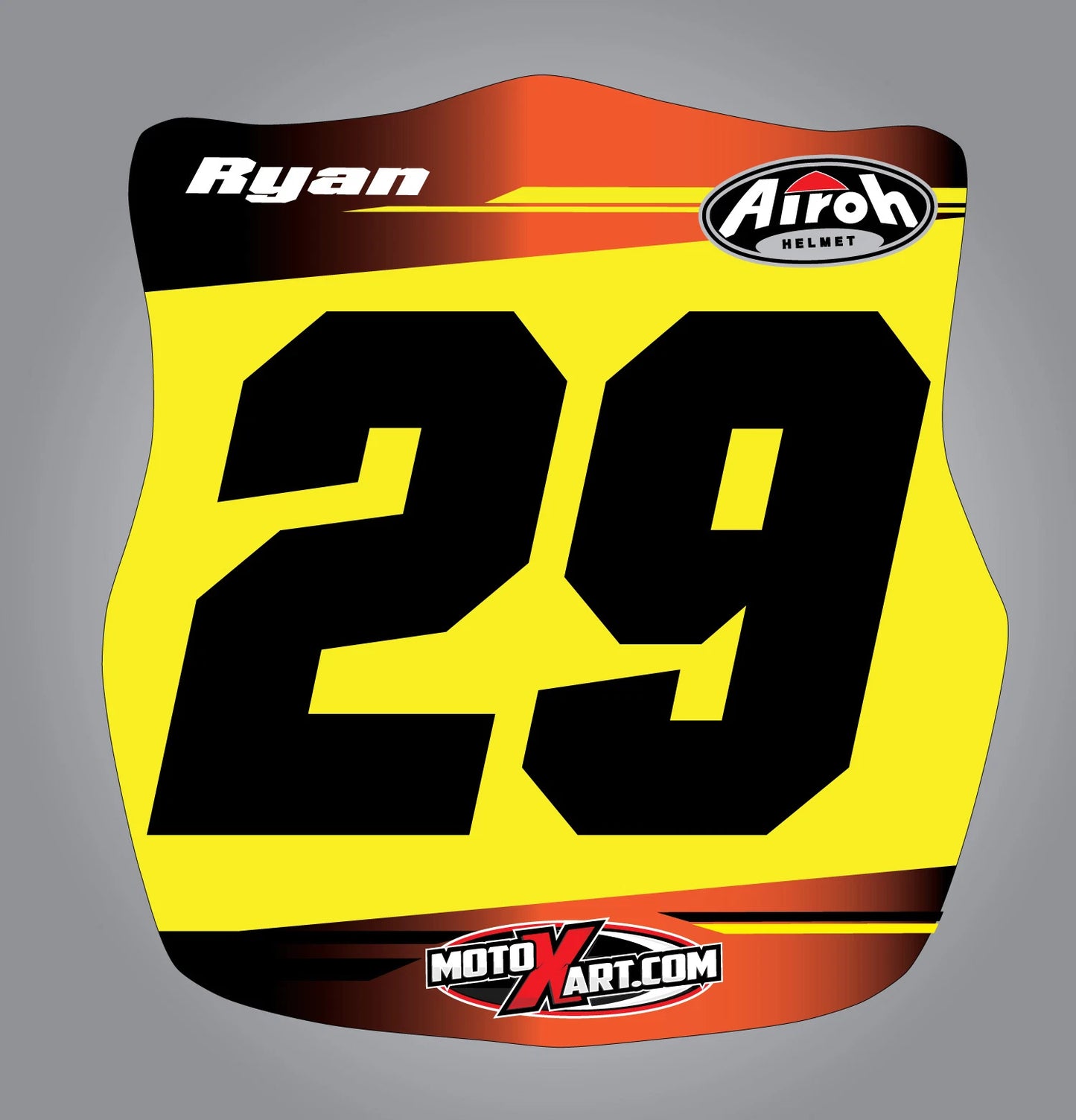 Custom Back Number Stickers for RUFF Motocross Graphics