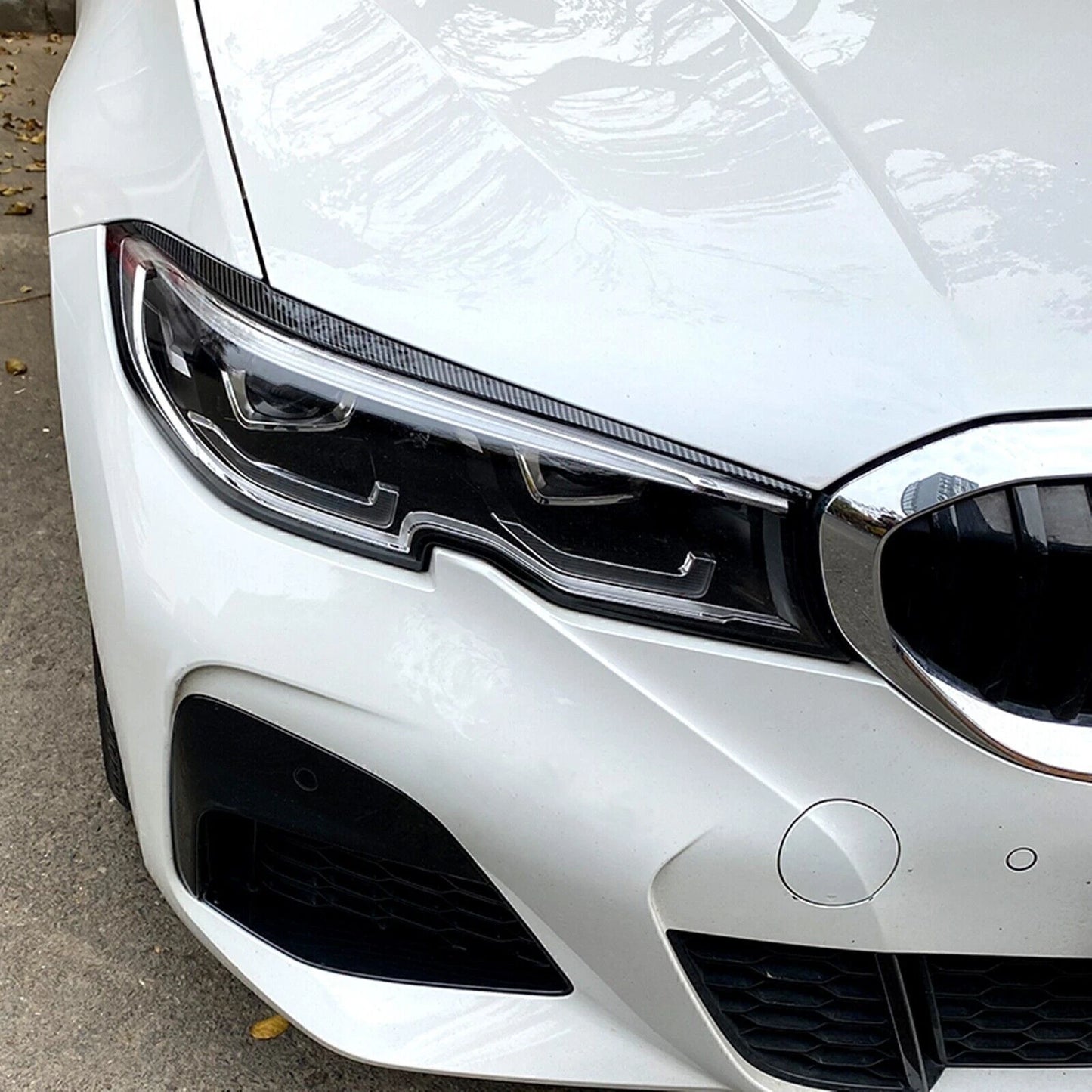 2 x Headlight Eyelid Covers for BMW 3 Series G20 G28 (2019-2023)