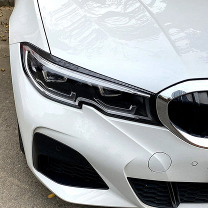2 x Headlight Eyelid Covers for BMW 3 Series G20 G28 (2019-2023)