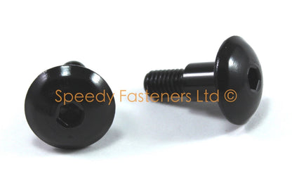 Bolzen 2 x m6x20mm + 10mm Schulter Schwarz Aluminium Verkleidung for Motorrad