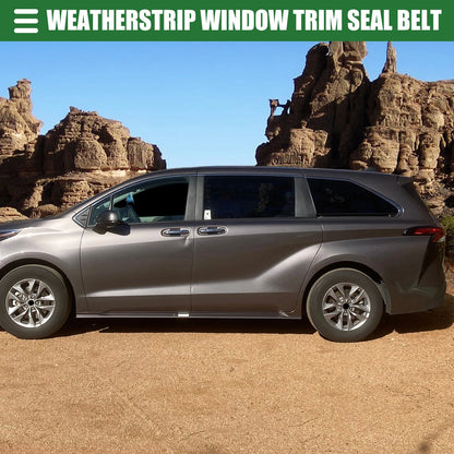 Pair Rear Left Right Door Window Weatherstrip for Toyota Sienna (2011–2020)