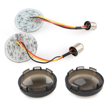1157 LED Rear Turn Signal Smoked Lens Cover for Harley Dyna, Touring, Softail