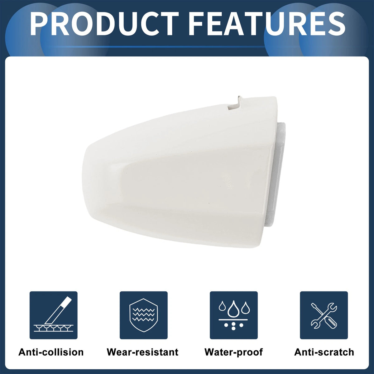 Front Left Door Handle Cover for BMW X1 X2 X5 2015-2018 (2 x White)