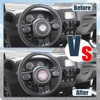 Pink Steering Wheel Cap Trim Ring for Jeep Wrangler Compass (2007-2023)