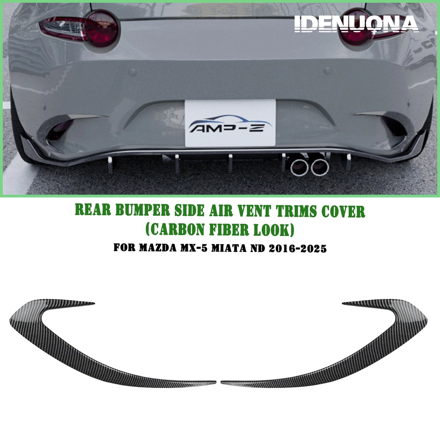 Rear Bumper Side Air Vent Trims for Mazda MX-5 Miata (2016-2025)