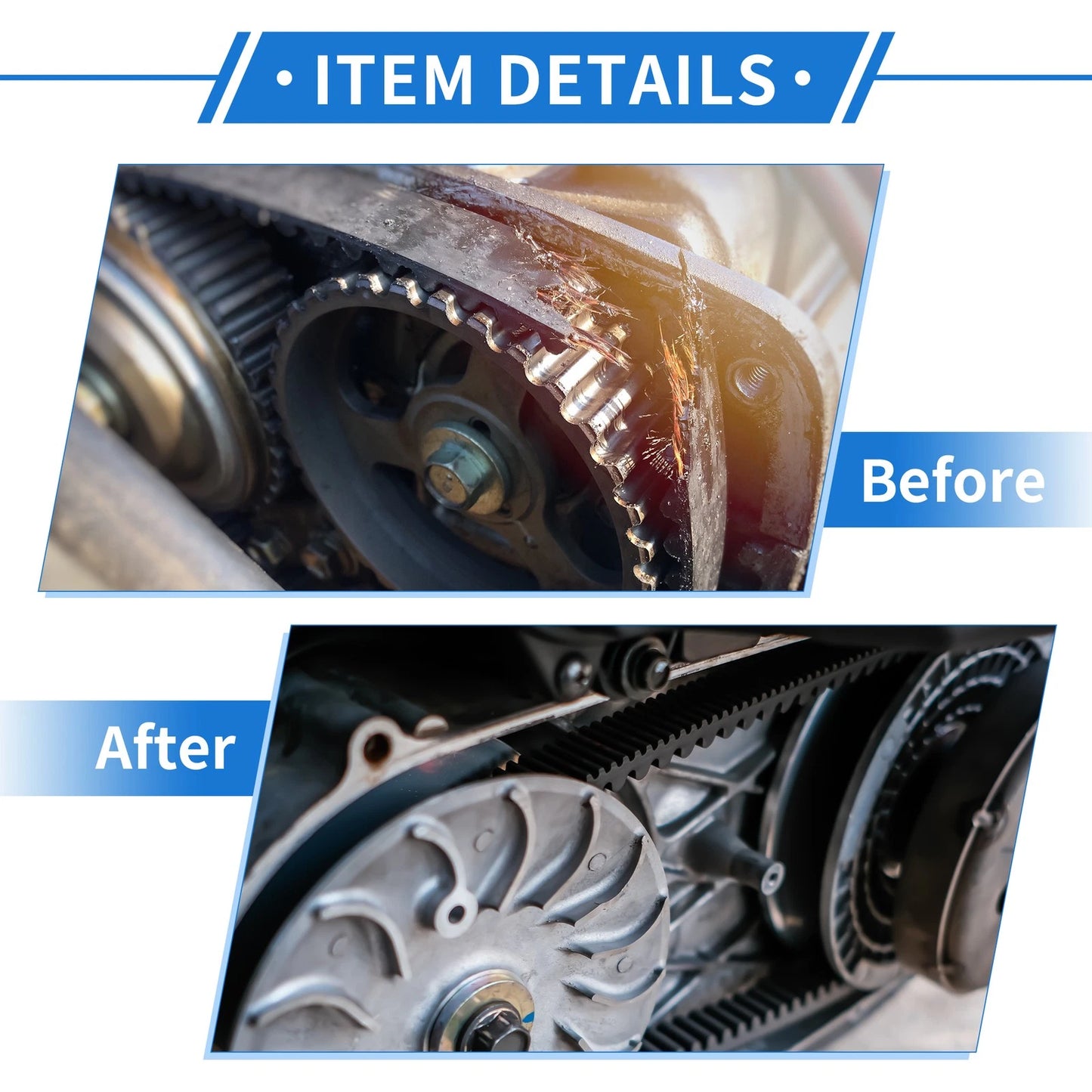 Drive Belt for Suzuki AN125, Wear-Resistant Rubber Fiber (2000-2005)