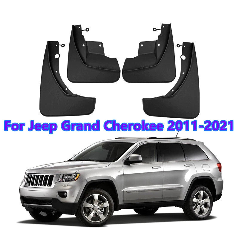 4x Front Rear Splash Fender Mud Flaps Guards for Jeep Grand Cherokee (2011–2021)