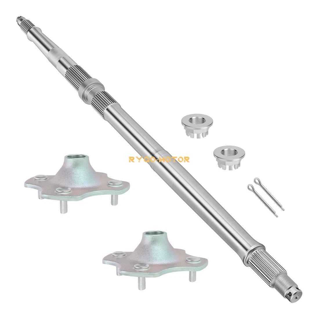 Pair Rear Wheel Axle & Hubs for Honda Recon 250 TRX250TM TRX250TE (1997–2024)
