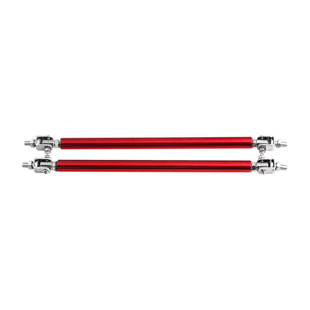 Adjustable Front Bumper Lip Splitter Strut Rod Tie Support Bar for Universal Red