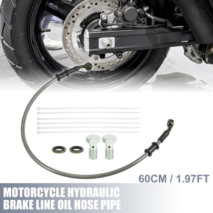 60cm Motorcycle Hydraulic Brake Line Hose with Screws for Motorcycle