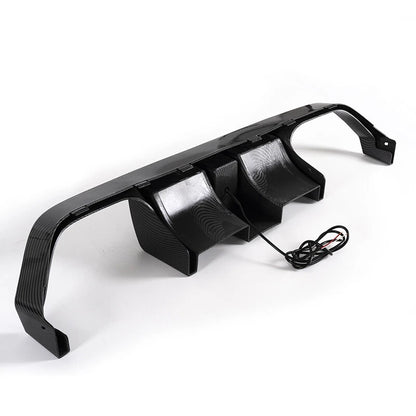 Carbon Fiber Rear Diffuser Lip with Lights for 2015-2020 BMW F80 F82 F83 M3 M4