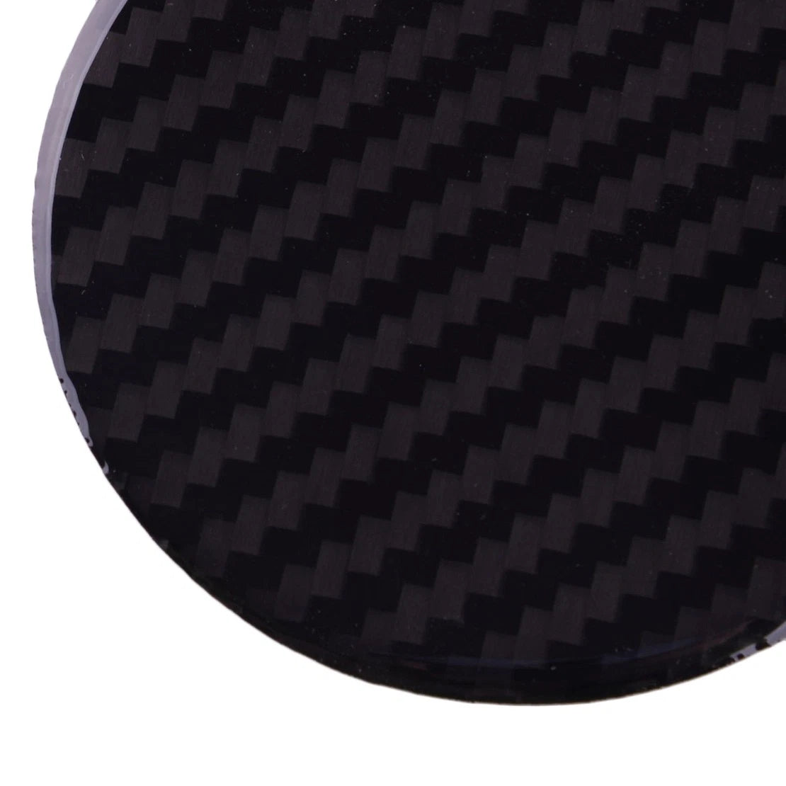 Black Carbon Fiber Cup Holder Pad Non-Slip Mat for Universal Cars