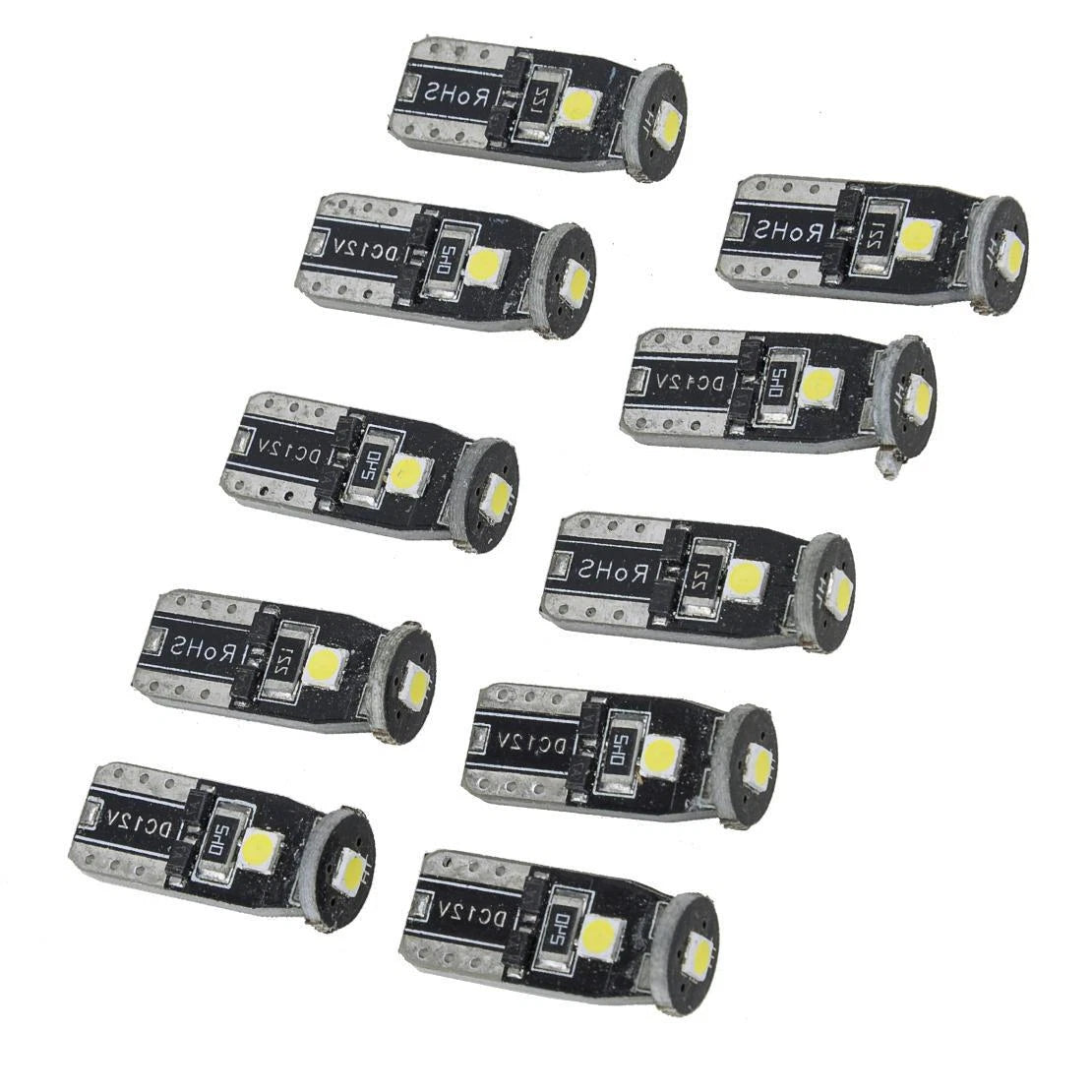10Pc T10 3SMD LED Wedge Dome Light Bulbs for Car (Various Years)