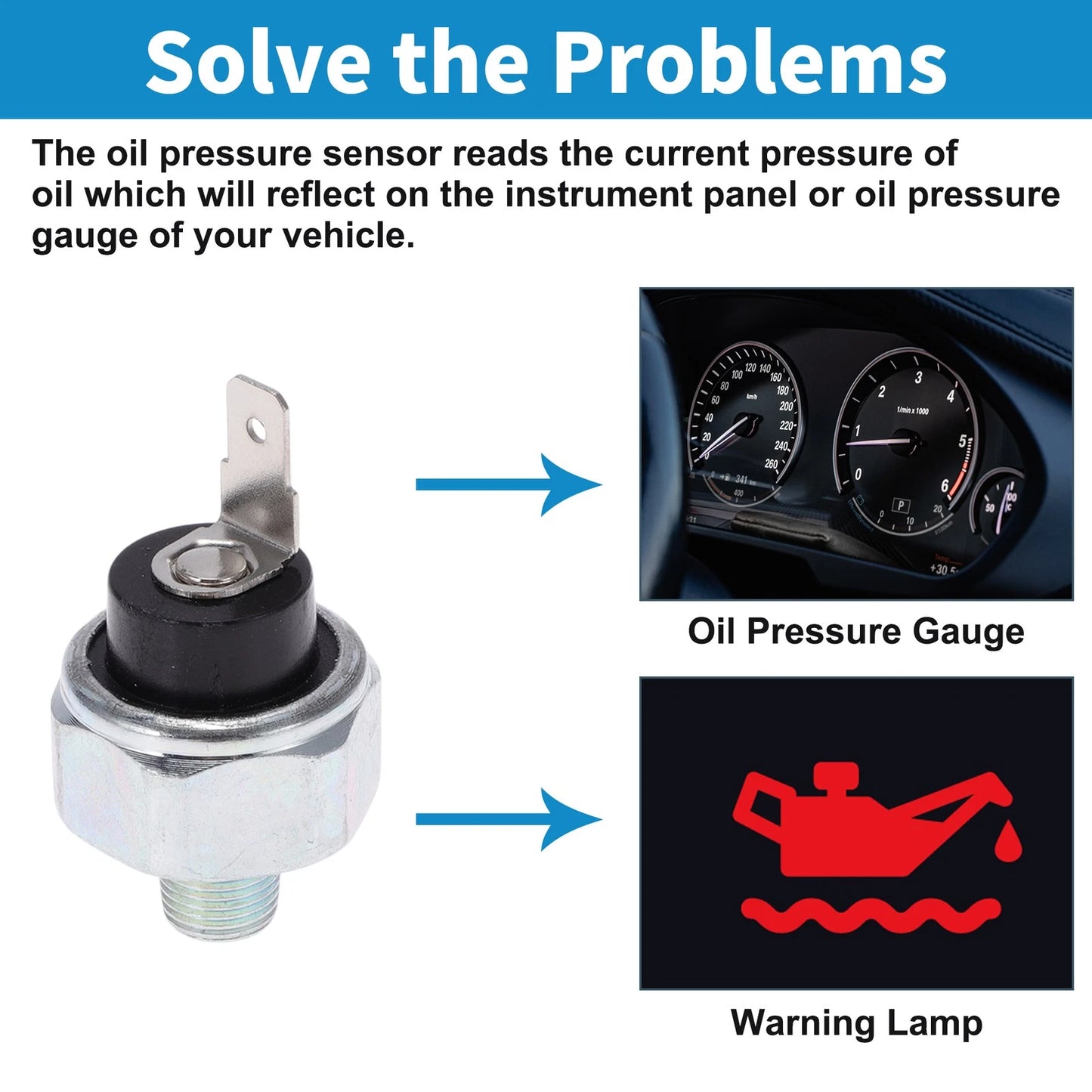 Engine Oil Pressure Sensor for Chevrolet Sprint (1989 - 1990)