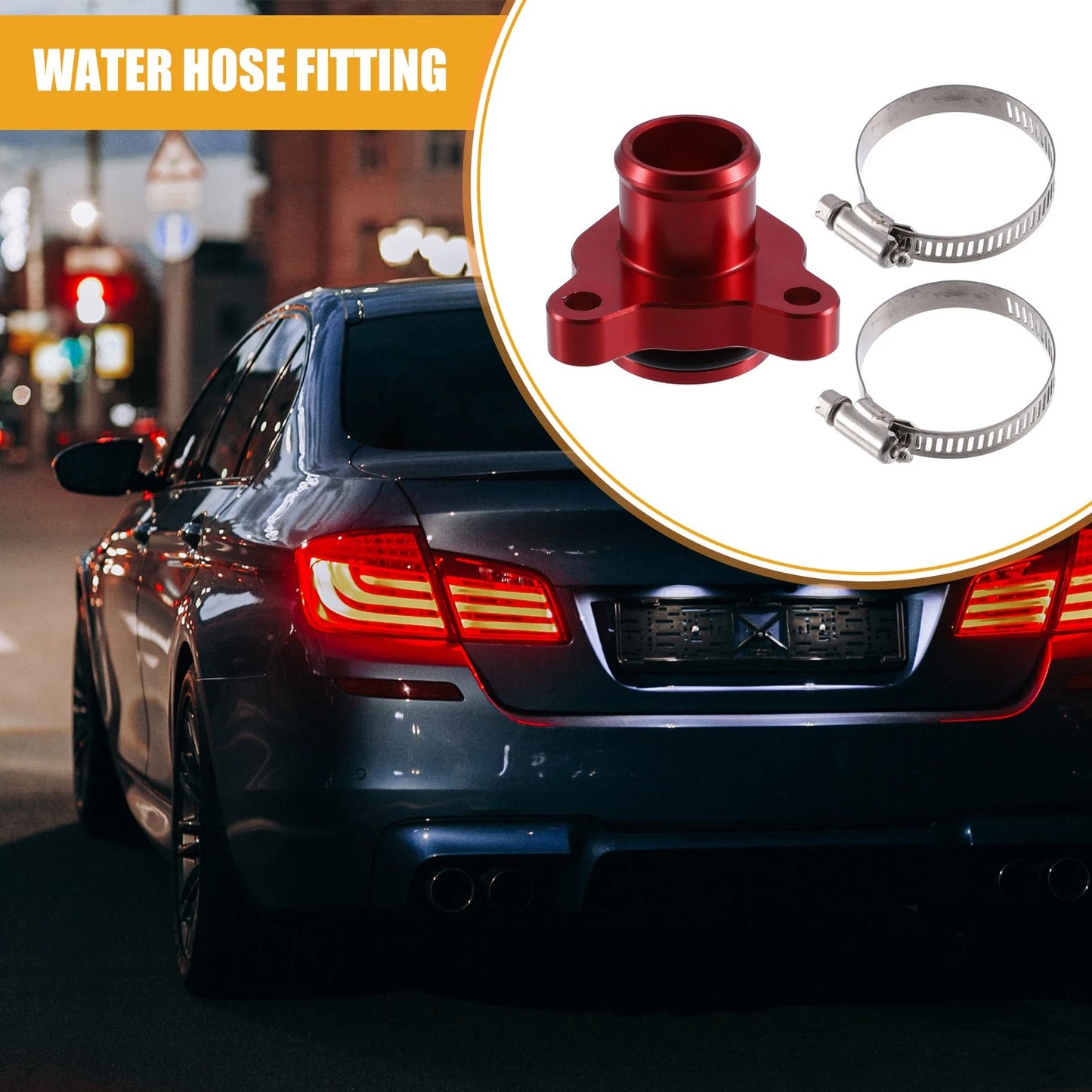 11537541992 Engine Coolant Hose Fitting Set with Clamp for BMW 330i (2001-2006)